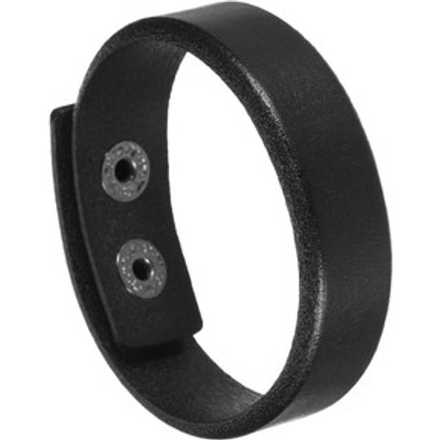 Plain buckle snap leather bracelets leather snap bracelets, black