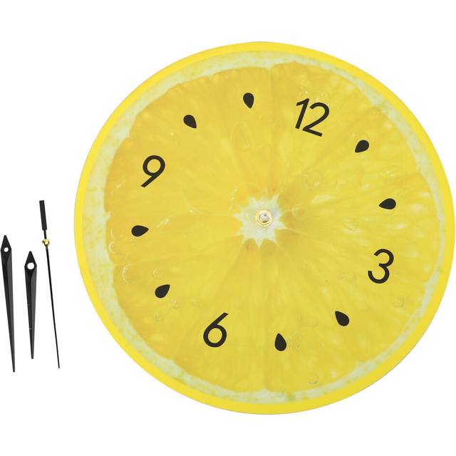 Lemon Fruit Wall Clock Clocks Home Decor Living Room Tropical Art