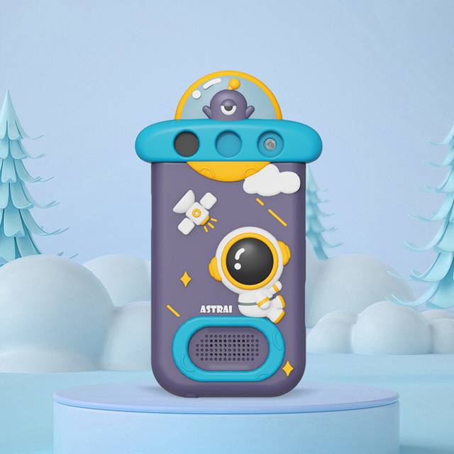 (Astronaut) Children Phone HD Camera Multi-function 48MP Alarm Clock Music Player