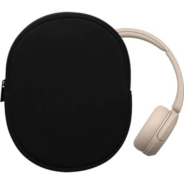 kwmobile Fodral kompatibelt med Sony WH-CH520/WH-CH510/MDR-ZX110 fodral – neopren headset fodral – påse med dragkedja – svart