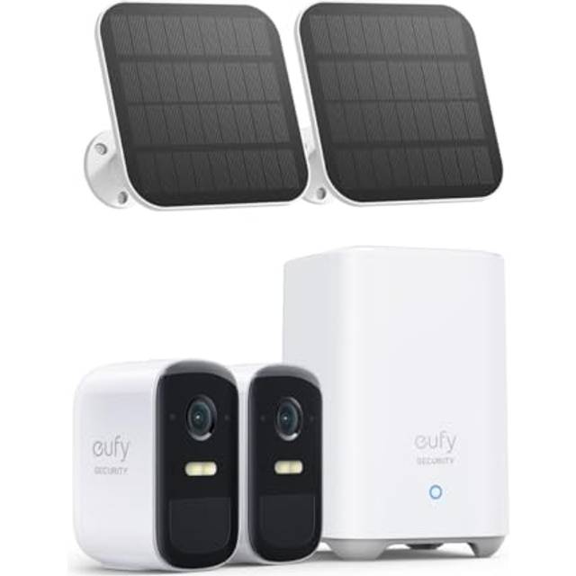 eufy Security eufyCam 2C Pro 2-Cam Kit with Solar Panel Solar Security Camera Outdoor Wireless, Home Security System, 2K Resolution, HomeKit