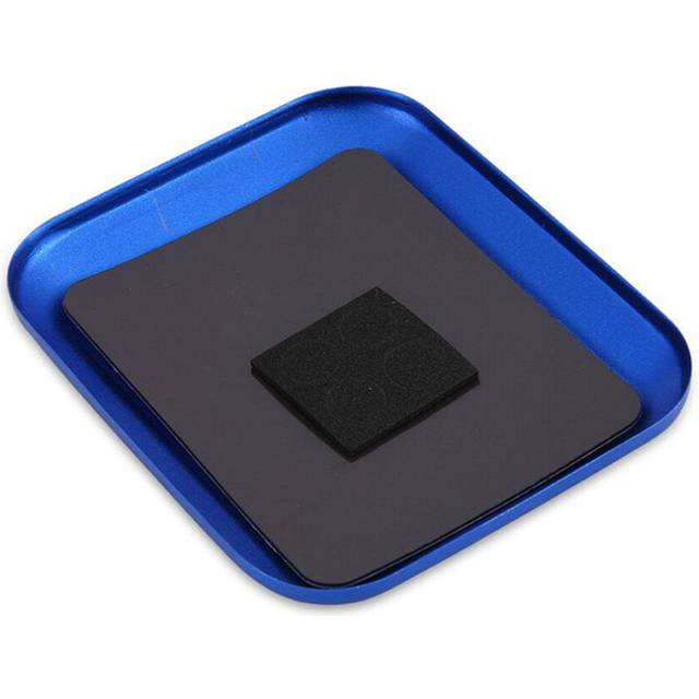 (Blue) SFD Magnetic Screw Storage Box Aluminum Alloy Storage Tray for RC Car Repair Tools Supplies