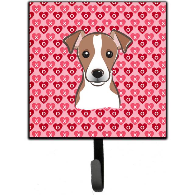 """""Caroline's Treasures Jack Russell Terrier Hearts Wall Hook  Small  Multicolor"""""