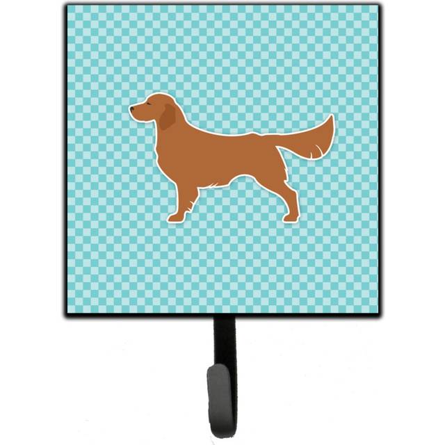 """""Caroline's Treasures Golden Retriever Checkerboard Blue Leash or Key Holder BB3704SH4  Small  Multicolor"""""