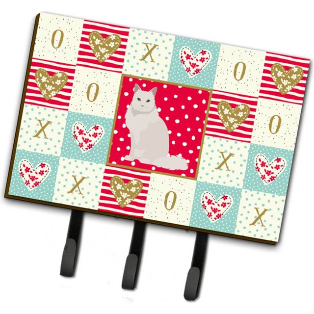 """""Caroline's Treasures Chantilly Tiffany Cat Love Leash or Key Holder hooks  Multicolor"""""