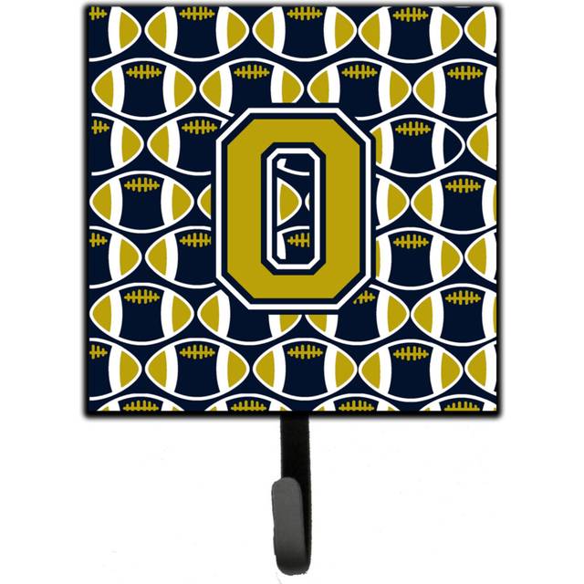 """""Caroline's Treasures Letter O Football Blue and Gold Leash or Key Holder CJ1074-OSH4  Small  Multicolor"""""