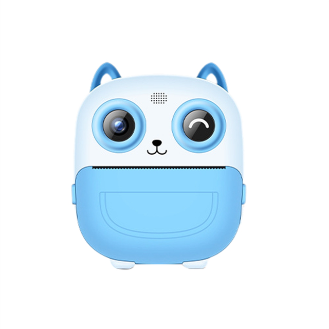 LLhappy-Kids Digital Camera Mini Printer 2.4inch 1080P Dual Cameras Portable Kid with Memory Card for Blue