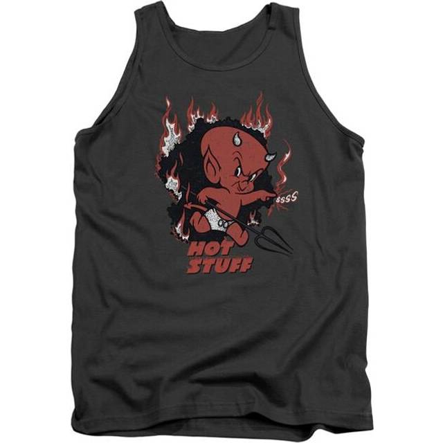 Trevco Sportswear DRM138-TK-1 Hot Stuff Singe Adult Tank Top, Charcoal - Small
