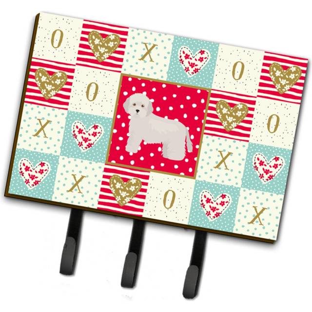 """""Caroline's Treasures Cyprus Poodle Love Leash or Key Holder hooks  Multicolor"""""