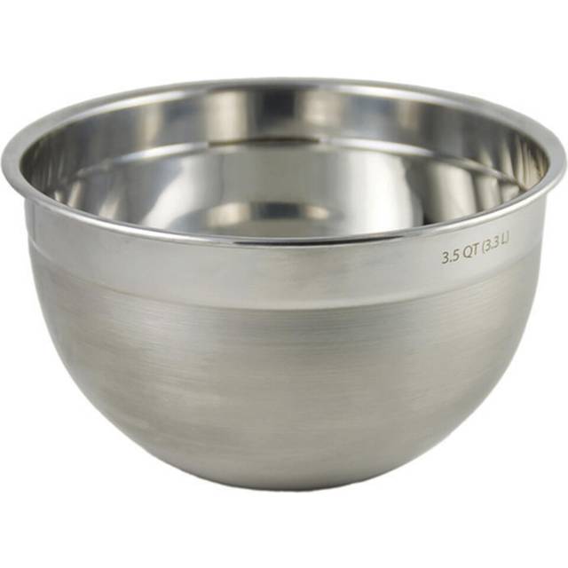Tovolo Stainless Steel Mixing Bowls  35 Qt  Metal Nesting Mixing Bowl with Rounded Lip for Easy Pour  Minimal Mess  Large