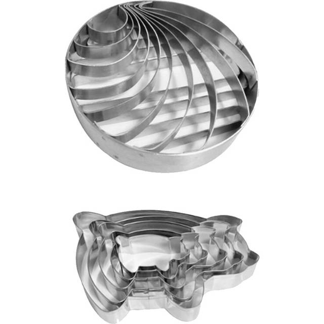 Stainless Steel Mexican Bread Mold with 6Pcs Pig Cookie Cutter Two Sided for Shell