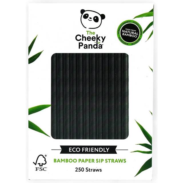 Black Bamboo Paper Sip Straw 14cm (1 X 250)