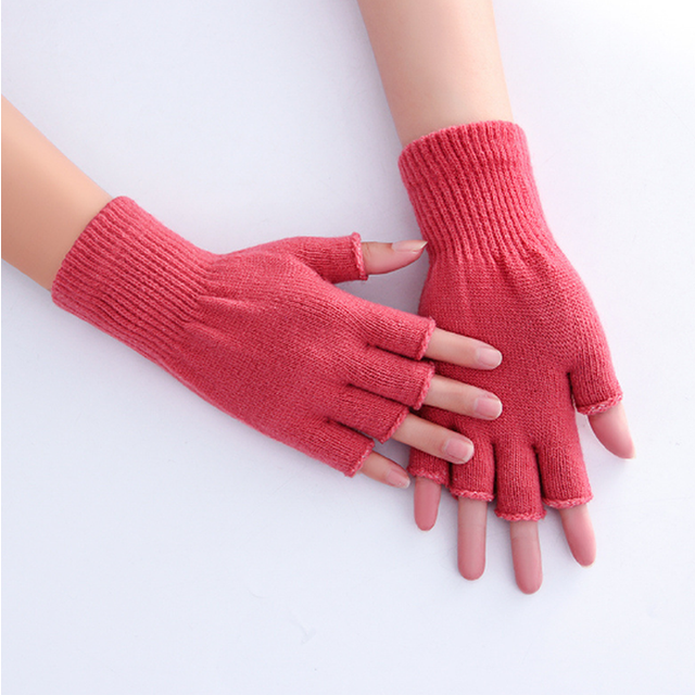(One Size, 9) Winter Autumn Men Knitted Gloves Touch Screen High Quality Wool Solid