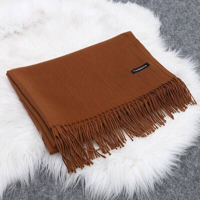 Mens Womens Winter Warm SCOTLAND Made 100% CASHMERE Scarf Scarves Plain Wool UK