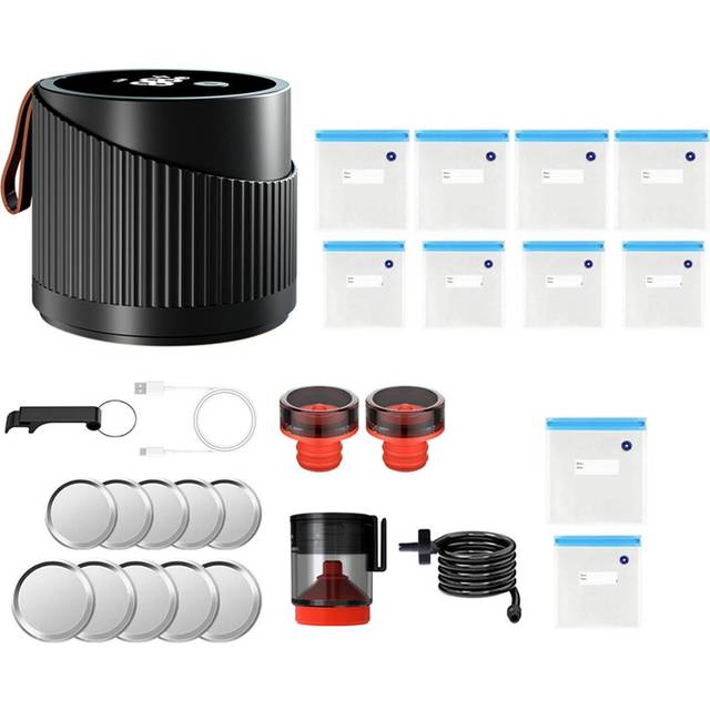Electric Vacuum Sealer.3-in-1 Feature Suitable for Bag, Wine Bottle, Wide and Regular Mouth Jar Lids