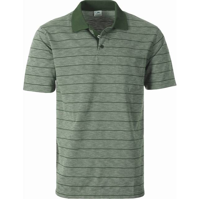 Gioberti Mens Regular Fit Yarn Dye Striped Short Sleeve Polo Shirt wit