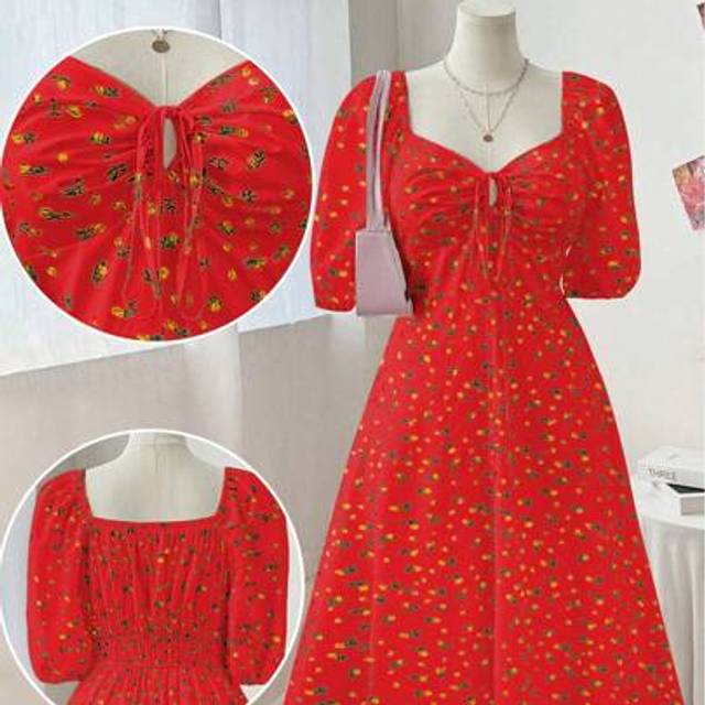 SHEIN Plus Size Rhinestone V-Neck Tie-Up Vacation Elegant Cute Date Party Women Dress