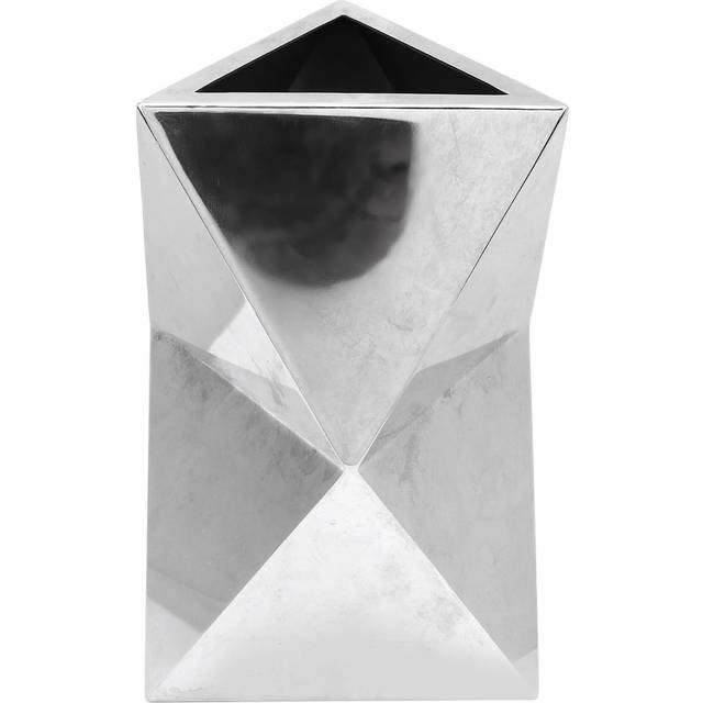 304 Stainless Steel Vase Compact Exquisite Craft Rhombus Design Modern Tabletop Flower Vase for