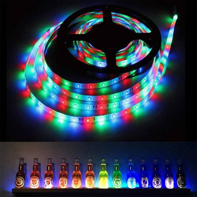 (1M) 5V USB Power LED Strip Lights 3528 RGB TV Backlight Bluetooth APP Remote Music