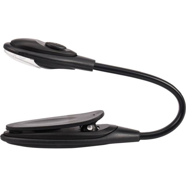 Mini Flexible Clip-on Bright Booklight LED Travel Book Reading Lamp White Light book holder small table lamp light gifts Black