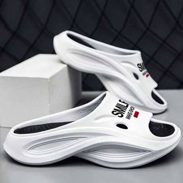 SHEIN Men&#39;s Sports Slide Sandals 2025, New Summer Thick Bottom Anti-Slip & Wear-Resistant EVA Thick Sole Soft Comfortable Open Toe Men Slippers, 1 Belt Colo