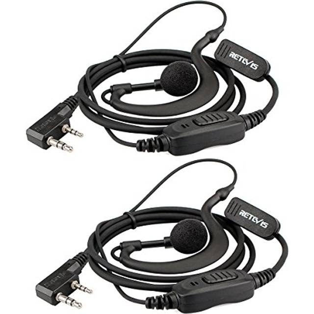 Walkie Talkie Earpiece with Mic 2 Pin C-type Headset Compatible with BaoFengUV 5R Kenwood Proster RT24 RT22 RT622 RT27 RT619 RB618 etc,Suitable for