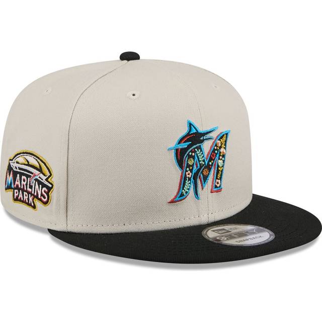 Miami Marlins Floral Fill Light Beige 9FIFTY Snapback Cap newera adult unisex Cream newera adult unisex Cream newera adult unisex Cream newera adult u - Osfm