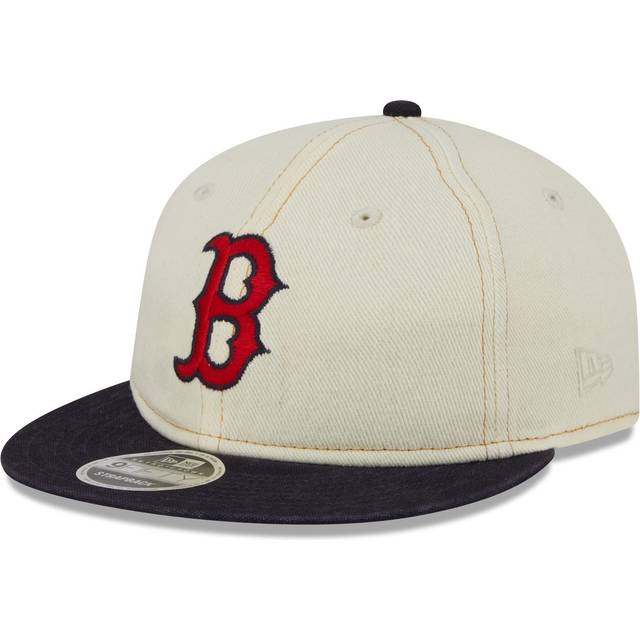 New Era - MLB Vit snapback Keps - Boston Red Sox Denim Chrome/Navy Strapback @ Hatstore