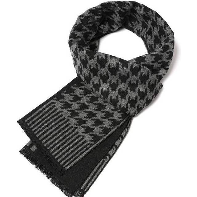 Men's Plaid Checked Cashmere Scarf - Classic Casual Winter Warm Soft Business