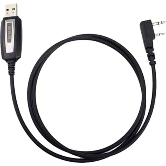 USB Programming Cable 2 Pin Compatible with Walkie Talkie RT24 RT27 RT28 RT85 Baofeng UV-5R BF-888S BF-88E Kenwood Wouxun HYT 2 Way Radio Programming