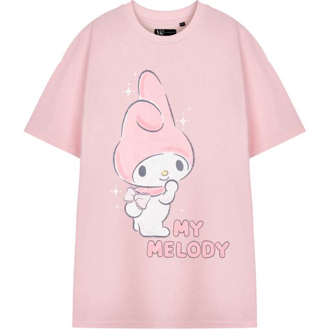 (X-Large) Hello Kitty Short Sleeved T-Shirt (Womens Pink)
