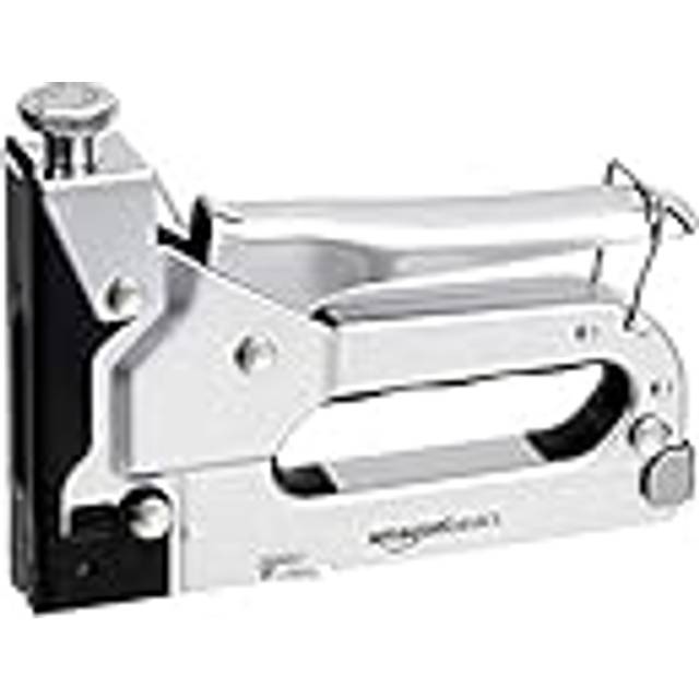 Heavy Duty Staple Gun, 3 in 1 Stapler with 600 Piece Staples, for Upholstery, Home Repair, Carpentry, Decoration and Furniture, Black/Silver