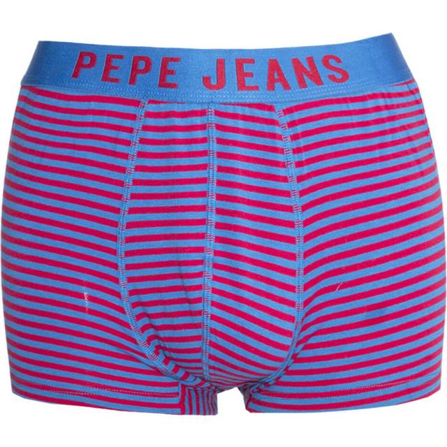 (Rugby Red, S) Pepe Jeans Men'S Designer Casual Boxers Trunks Shorts 3 Pack Cotton New 'Irving'