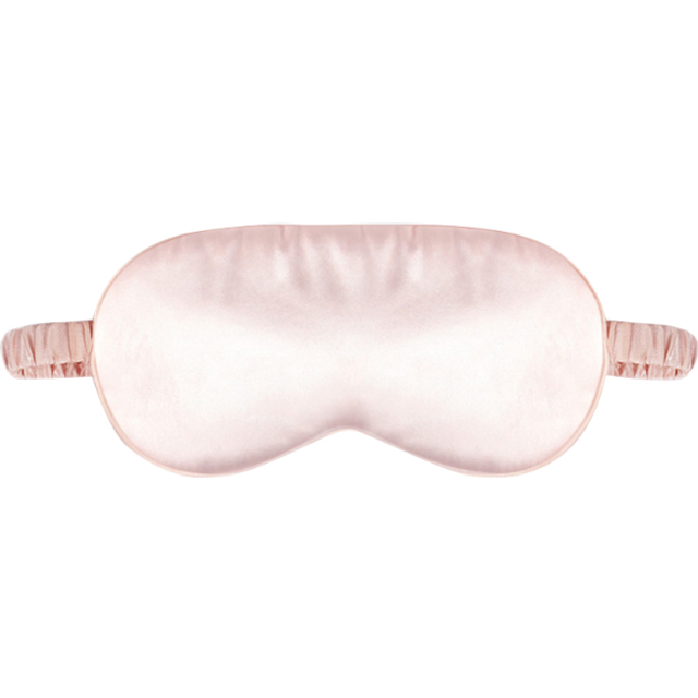 (Pink) Black Or Pink Pure Silk Eye Mask Soft Sleeping Blindfold