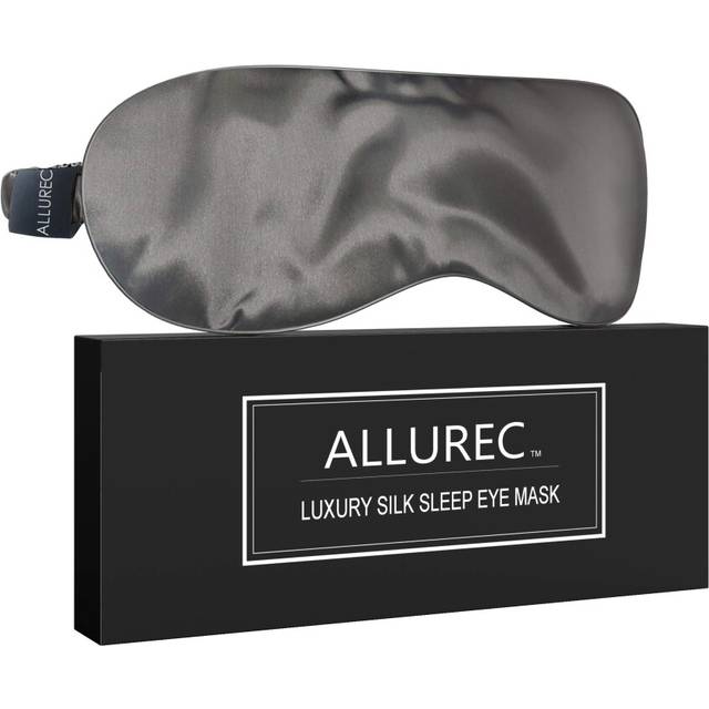 ALLUREC Luxury 100% Pure Mulberry Silk Sleep Eye Mask. Top Grade 6A 22 Momme Long Silk. Soft Comfortable Hypoallergenic Anti-Aging Anti-Wrinkles for B