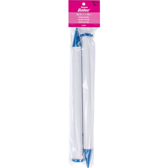 Susan Bates 14Inch Single Point Knitting Needle  25mm  WhiteBlue
