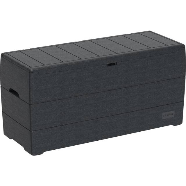 Duramax Cedargrain Durabox 270 Litre/ 71 Gallons plastic storage box, Outdoor Deck Garden Furniture Organizer, Lockable Lid, Plastic Cushion Box with