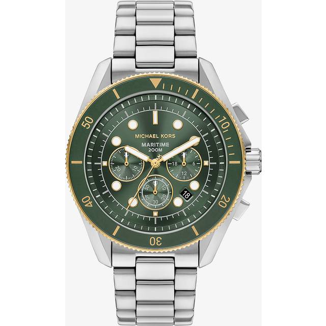 MK Oversized Maritime Two-Tone Watch - Silver - Michael Kors - ONE SIZE