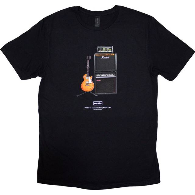 (XXL, Black) Oasis Definitely Maybe Guitar T Shirt