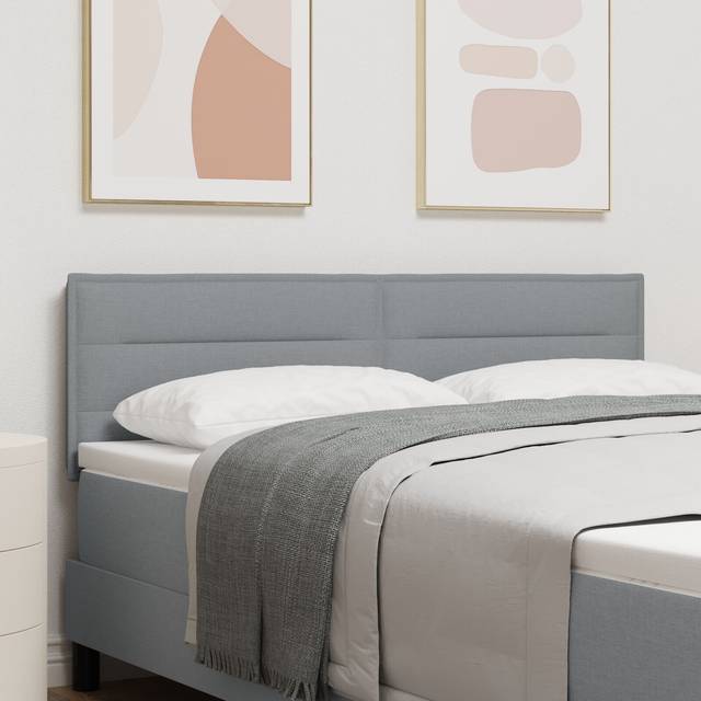 Hovedgærde Linje Design Lys Grå 140 cm Stof