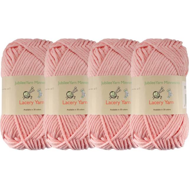 JubileeYarn Lacery Yarn - Bulky Weight Cotton - 100g/Skein - 501 Peach - 4 Skeins