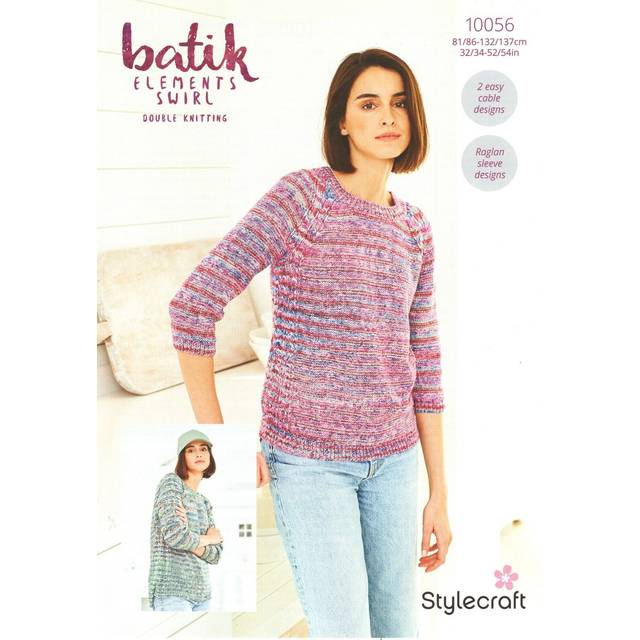 Stylecraft batik elements swirl dk knitting pattern - 10056 ladies sweaters