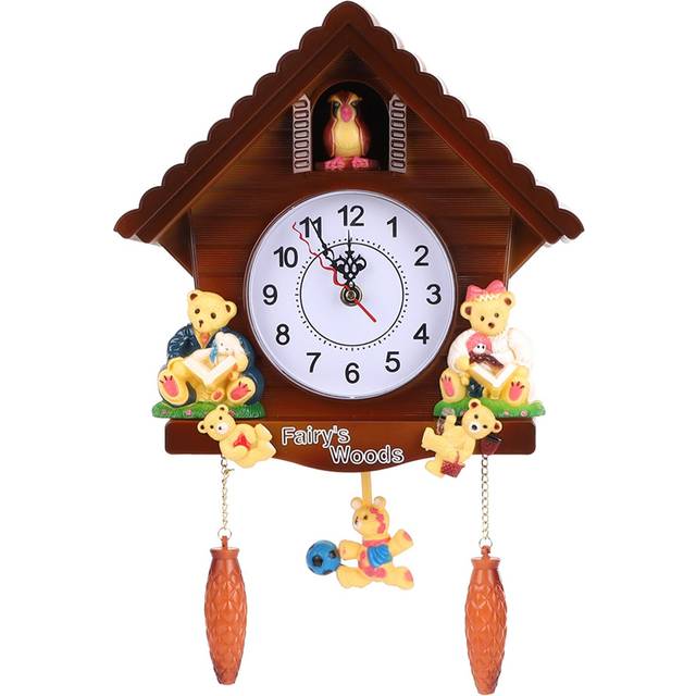 Cuckoo Clock Tree House Wall Clock Art Vintage Decoration for Home