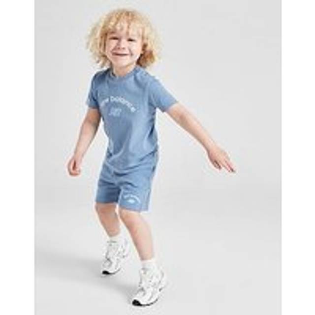 New Balance Arch Logo T-Shirt/Shorts Set Infant - Blue - 18M