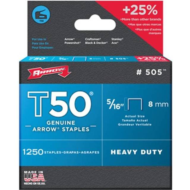 Arrow Fastener 505IP 5,000 Pack, T-50 - .31 in. Staples