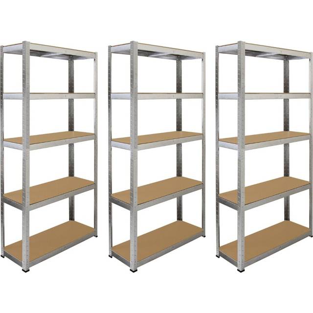 Monster Racking 6 X Galwix 90Cm X 180Cm X 30Cm Galvanised Racking, Silver