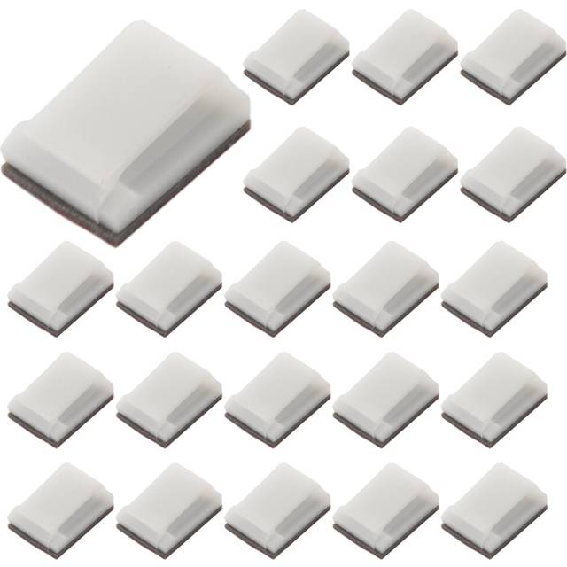 Self-Adhesive LED Strip Light Mounting Brackets Clips(100-PACK White)