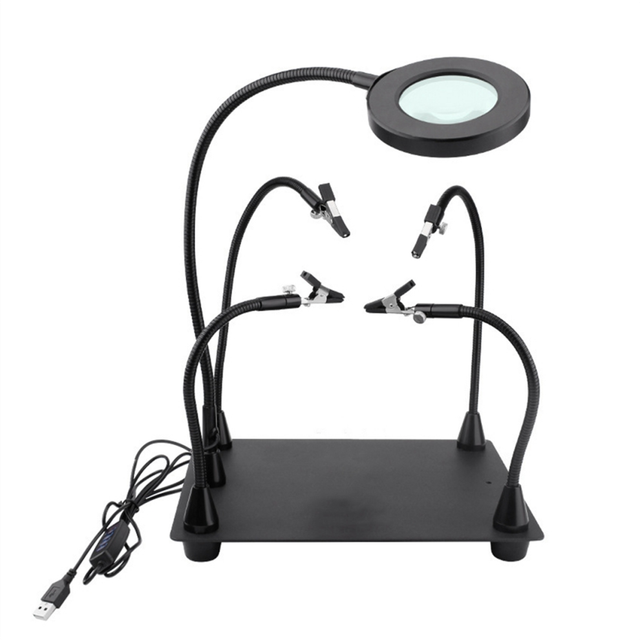 Helping Hands Soldering, Soldering Holder with 6X Magnifying Glass