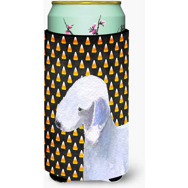 Bedlington Terrier Candy Corn Halloween Portrait  Tall Boy Beverage Insulator Beverage Insulator Hugger