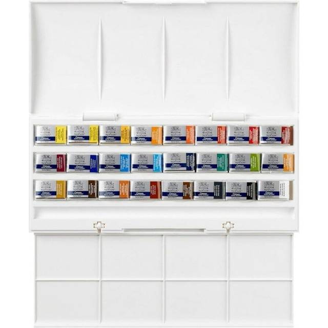 Winsor & Newton, Cotman Watercolour, 'Whole Pan Studio Set' , 24 x Whole Pans.